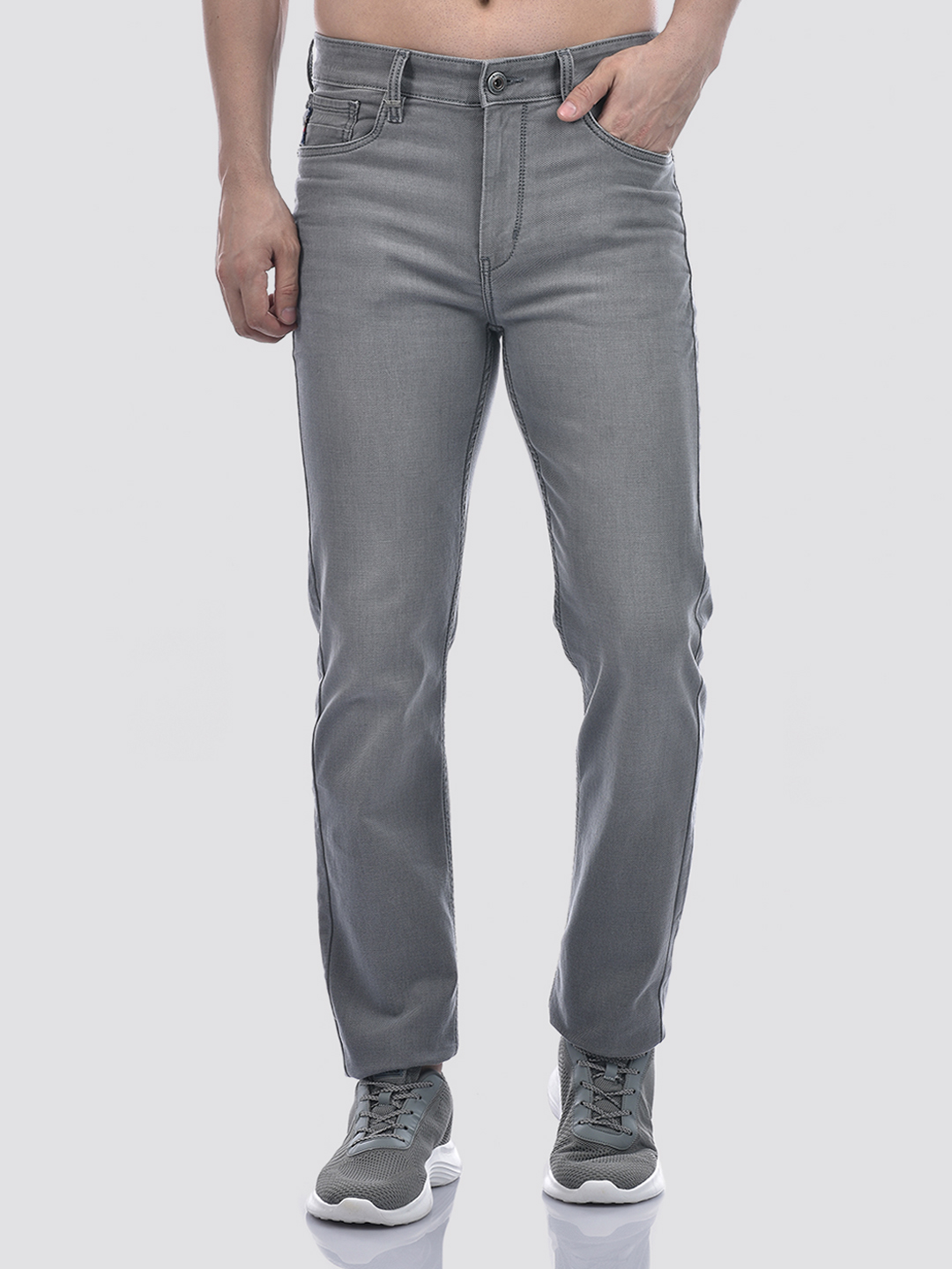 Numero Uno Men Grey Slim Fit Sustainable Jeans
